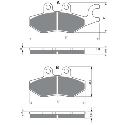 GOLDFREN SINTERED BRAKE PADS COMPOUND FOR PIAGGIO 350/500 X10 12-15-OFFER