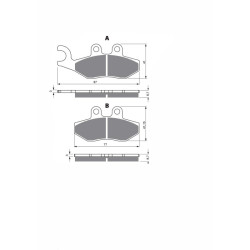 DELTA SINTERED BRAKE PAD KXR PIAGGIO 125 BEVERLY 03-06-OFFER