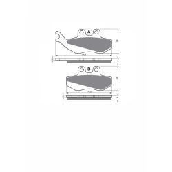 JOLLY BRAKE SEMI-METALLIC BRAKE PAD KX PIAGGIO 250 SUPER HEXAGON GTX 00-02-OFFER