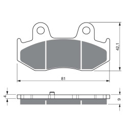 GOLDFREN SINTERED BRAKE PADS COMPOUND FOR SUZUKI 250 AN K1/K2 BURGMAN 98-02-OFFER