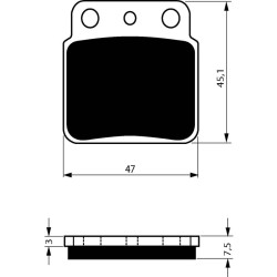 GOLDFREN SINTERED BRAKE PADS K5 COMPOUND SUZUKI 500 LT RH/RJ-RL 87-90-OFFER