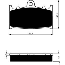 GOLDFREN SINTERED BRAKE PADS S3 COMPOUND SUZUKI 1500 VL K2/K3 INTRUDER L CLASSIC 02-03-OFFER