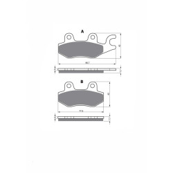 DELTA SEMI-METALLIC BRAKE PAD MX SUZUKI LT-F 500 2002-OFFER
