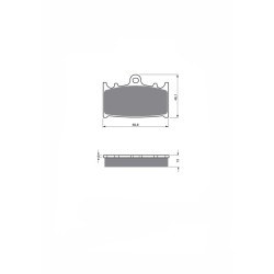 DELTA SINTERED BRAKE PAD KXR SUZUKI VL 1500 K2/K3 INTRUDER 02-03-OFFER