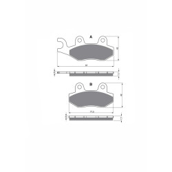 JOLLY BRAKE SEMI-METALLIC BRAKE PADS KX SUZUKI LT-F 500 2002-OFFER-RIGHT