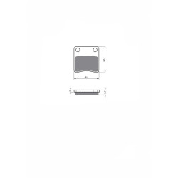 DELTA SEMI-METALLIC BRAKE PAD KX SYM 50 SUPER FANCY 96-02-OFFER