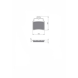 DELTA SEMI-METALLIC BRAKE PAD KX SYM GTS 125 I JOYMAX 10-15-OFFER