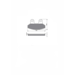 DELTA SEMI-METALLIC BRAKE PAD KX SYM MX 125 EURO 02-04-OFFER