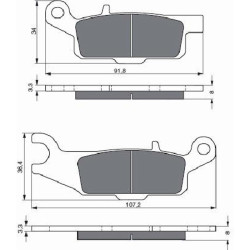 GOLDFREN SINTERED BRAKE PADS S3 COMPOUND YAMAHA 700 YFM FG/FGH 12-OFFER-COD.253S3