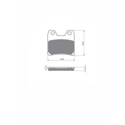 DELTA SEMI-METALLIC BRAKE PAD KX YAMAHA XJR1300 N/P 01-02-OFFER