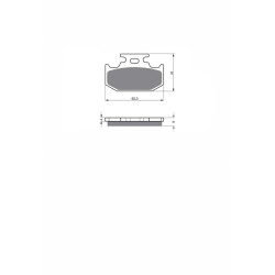 DELTA SEMI-METALLIC BRAKE PAD MX YAMAHA DT 125 X 05-06-OFFER