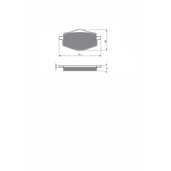 DELTA SINTERED BRAKE PAD KXR YAMAHA TDR 125 93-03-OFFER