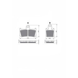 DELTA SINTERED BRAKE PADS KXR YAMAHA YZF-R1 09-14-OFFER-RH