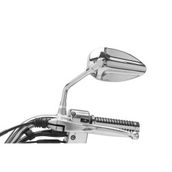 CUSTOM ACCES REAR VIEW MIRRORS MOD. COOL STAINLESS STEEL COLOR - COD. JR0012J - Approved. Comes with an adapter kit.