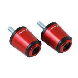 RACINGBIKE UNIVERSAL BAR ENDS RED - COD. C020R - Material: anodized ergal - Sold in pairs - OFFER