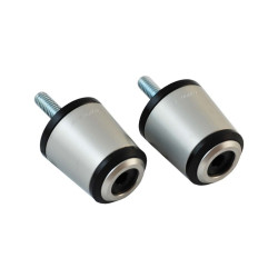 RACINGBIKE UNIVERSAL BAR ENDS SILVER - COD. C020P - Material: anodized ergal - Sold in pairs - OFFER