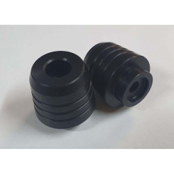 RACINGBIKE BAR ENDS FOR YAMAHA BLACK - COD. C070N - Material: anodized ergal - Sold in pairs - OFFER