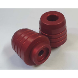 RACINGBIKE BAR ENDS FOR YAMAHA RED - COD. C070R - Material: anodized ergal - Sold in pairs - OFFER