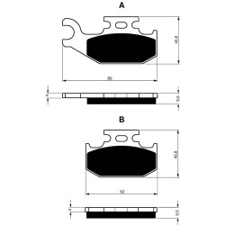 GOLDFREN SINTERED BRAKE PADS COMPOUND FOR BOMBARDIER 650 DS BAJA 01-06-OFFER